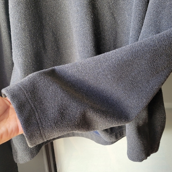 Timberland Sweater Pullover Mens Size XL Dark Gray Fleece V-Neck Logo Embroidere - Picture 8 of 12